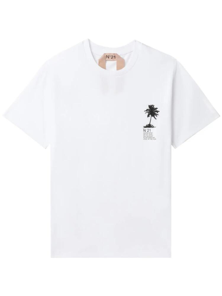 Nº21 logo-printed T-shirt - White Cover