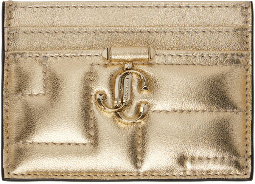 Jimmy Choo Gold Umika Card Holder Cover