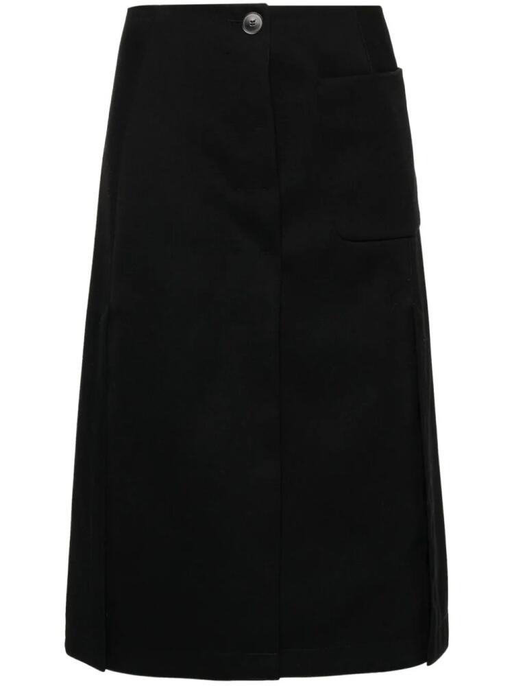 Lanvin pleated tailored midi skirt - Black Cover