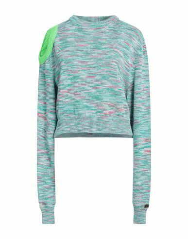 Aries Woman Sweater Turquoise Cotton, Recycled cotton, Recycled polyester Cover