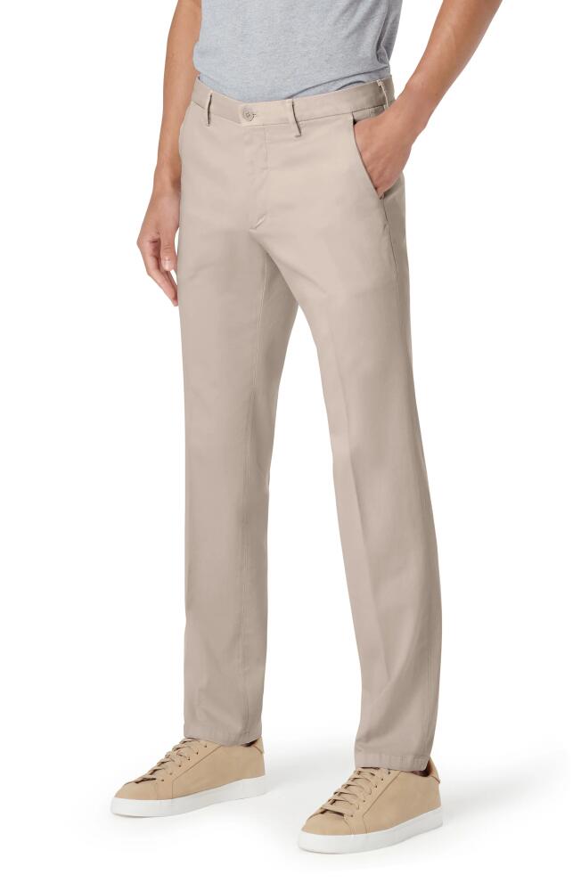 Bugatchi Flat Front Stretch Chinos in Beige Cover