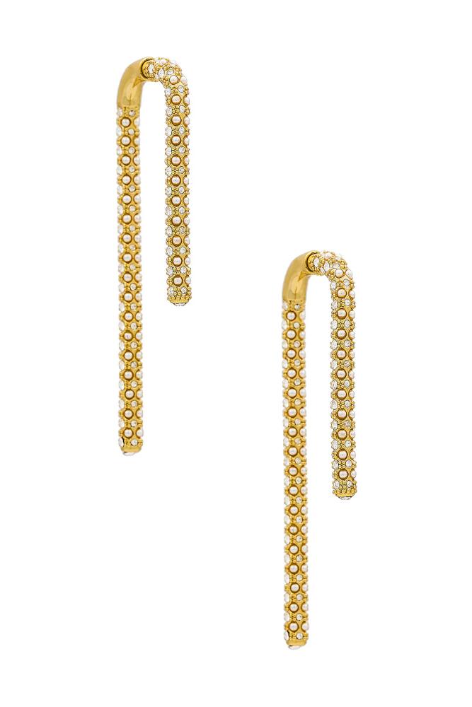 Demarson Pave Celeste Earrings in Metallic Gold Cover