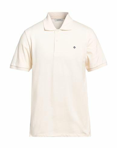 Sandro Man Polo shirt Cream Cotton Cover