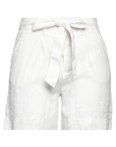 Yes Zee By Essenza Woman Shorts & Bermuda Shorts Ivory Linen Cover