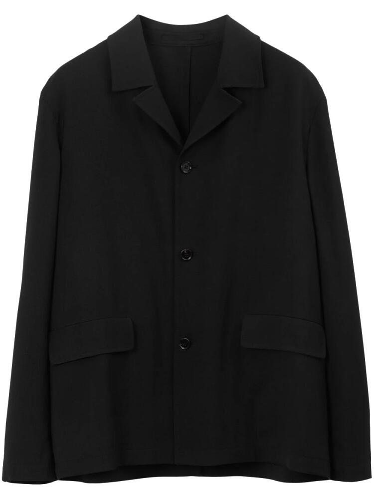 Burberry oversize tailored wool jacket - Black Cover