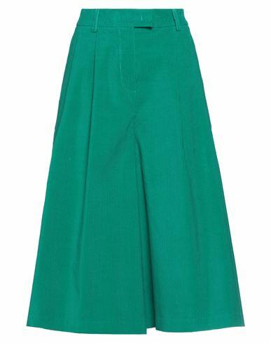 Sfizio Woman Pants Emerald green Cotton, Elastane Cover