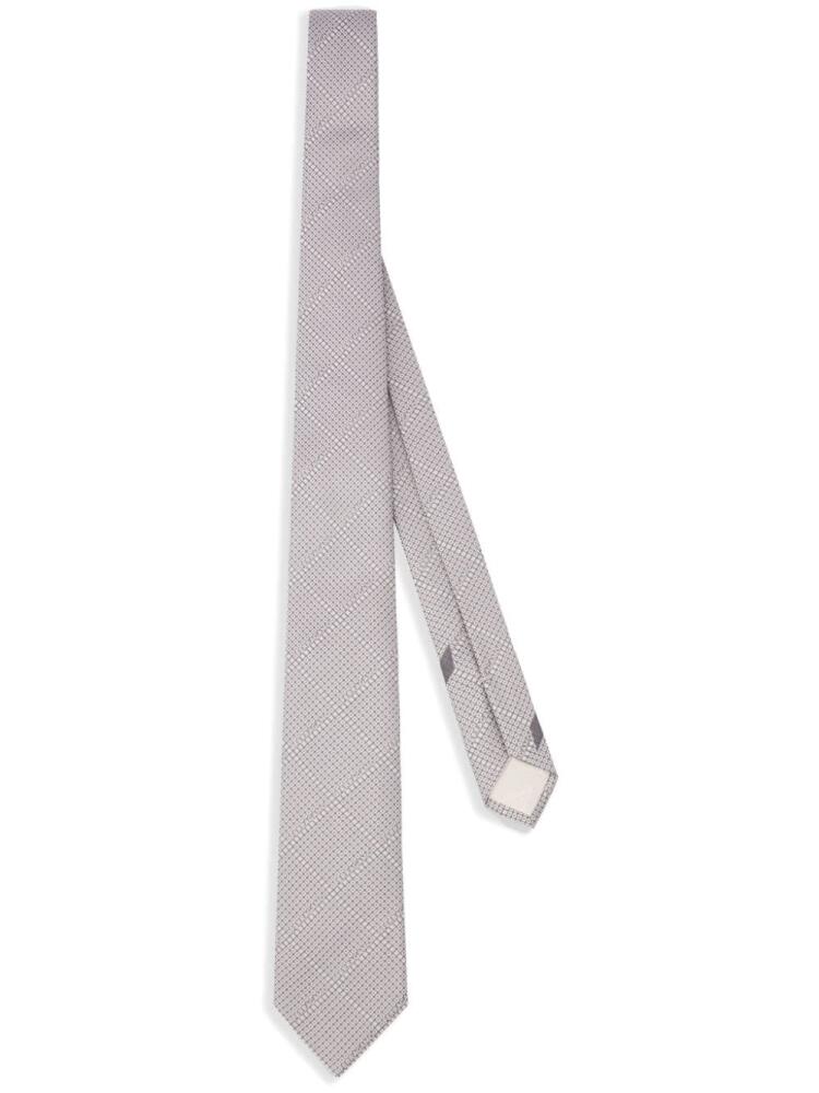 Ferragamo jacquard tie - Grey Cover