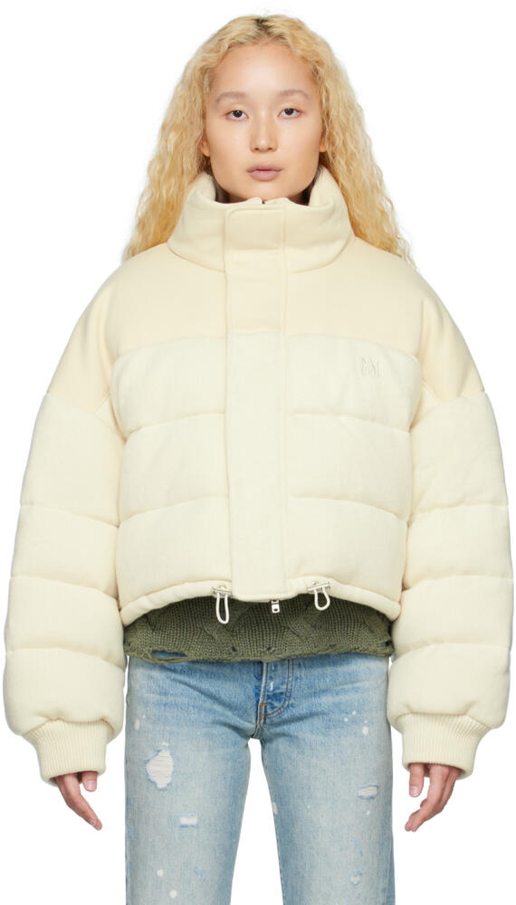 AMIRI Off-White Knit Down Jacket Cover