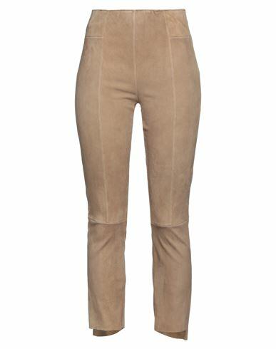 Salvatore Santoro Woman Pants Sand Ovine leather Cover