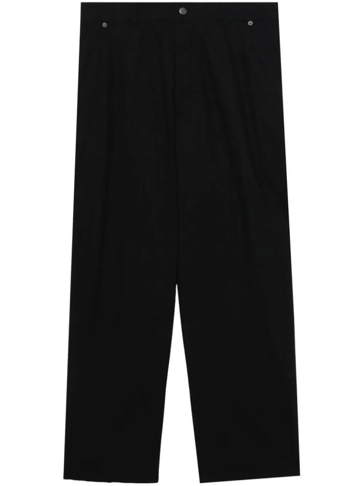 izzue wide-leg stretch-cotton trousers - Black Cover