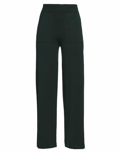 Lamberto Losani Woman Pants Dark green Virgin Wool, Cashmere, Silk Cover