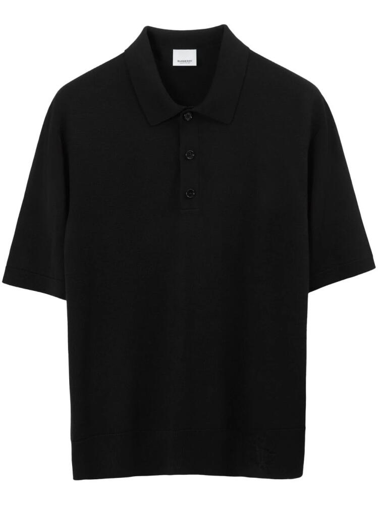 Burberry Equestrian Knight-motif polo shirt - Black Cover