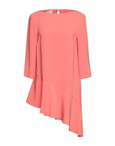 Maison Common Woman Mini dress Coral Polyester, Elastane Cover