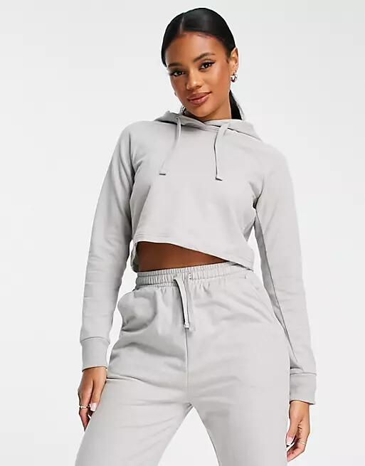 ASOS 4505 icon training hoodie in loopback jersey - part of a set-Gray Cover