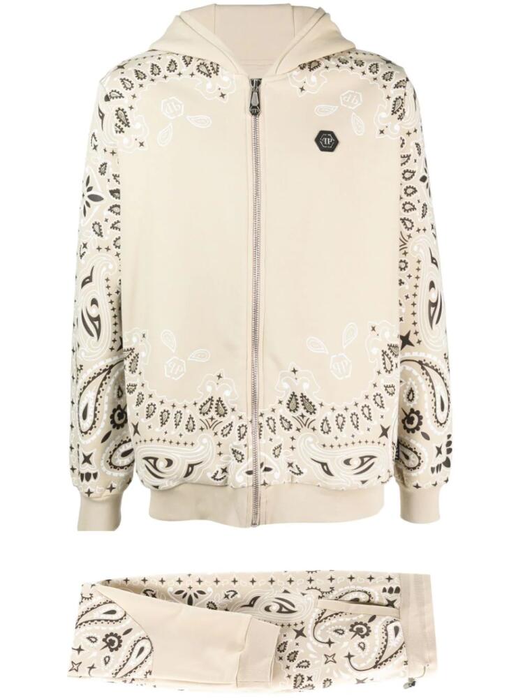 Philipp Plein paisley-print tracksuit - Neutrals Cover