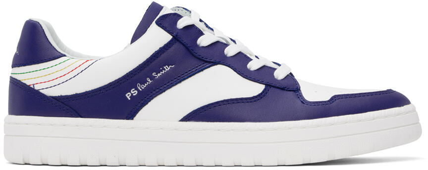 PS by Paul Smith White & Blue Liston Leather Sneakers Cover