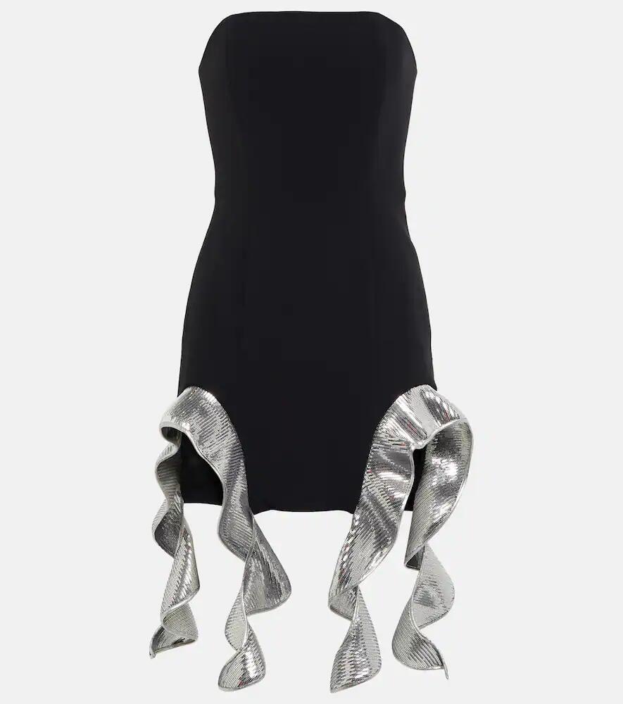 David Koma Embellished ruffle minidress Cover