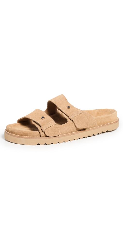 Jenni Kayne Suede Hutton Slide Sandals Tan Cover