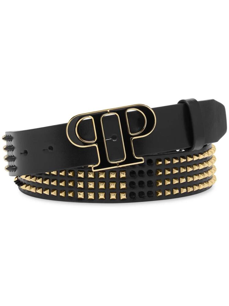 Philipp Plein stud-embelllished leather belt - Black Cover