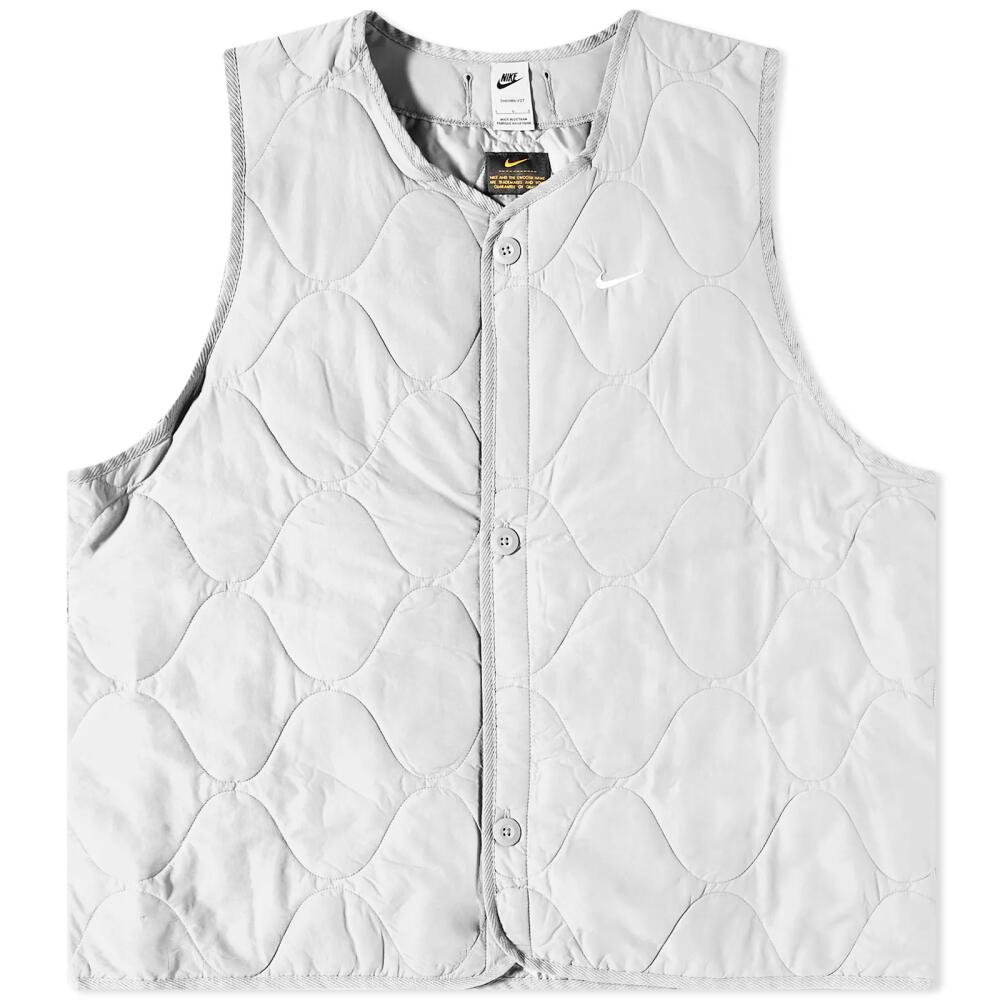 Nike Men's Life Insulated Military Vest in Light Iron Ore/White Cover