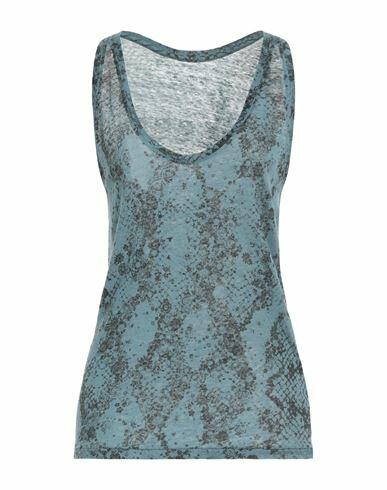 Zadig & voltaire Woman Tank top Slate blue Linen Cover