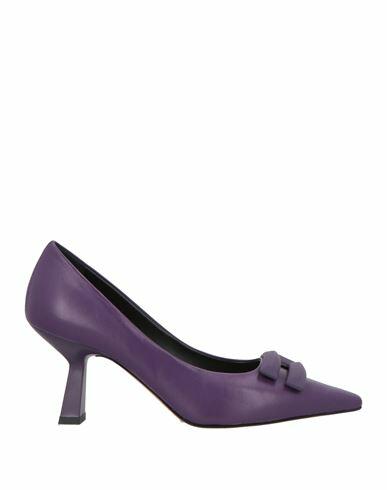 J. a.p. Jose Antonio Pereira Woman Pumps Purple Leather Cover