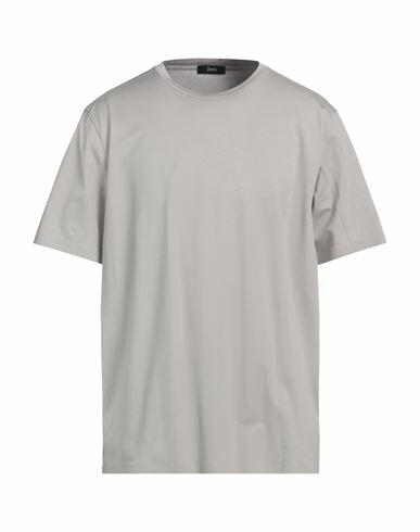 Herno Man T-shirt Grey Cotton, Elastane Cover