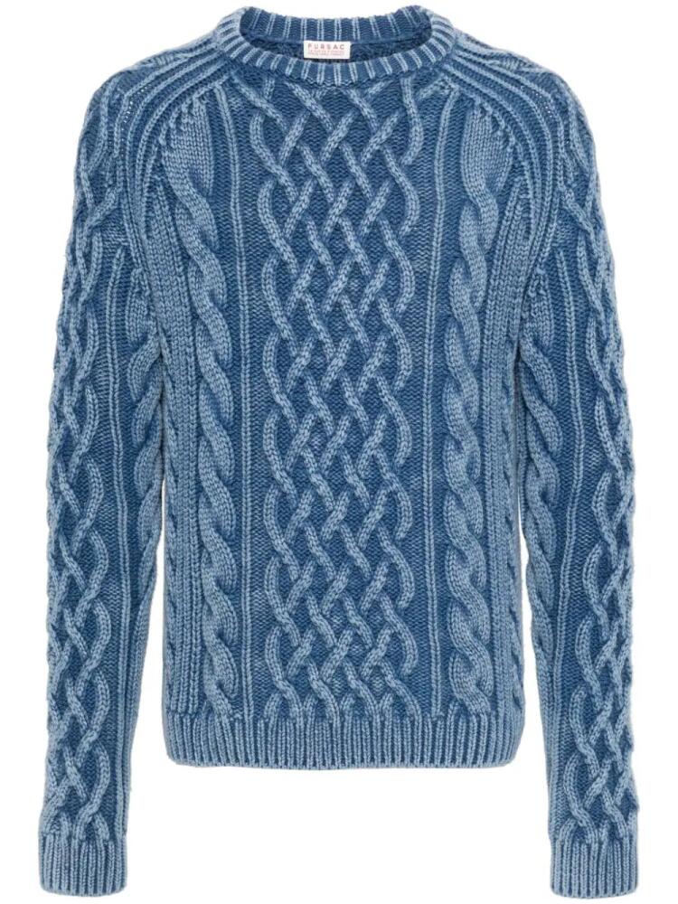 FURSAC cable-knit jumper - Blue Cover