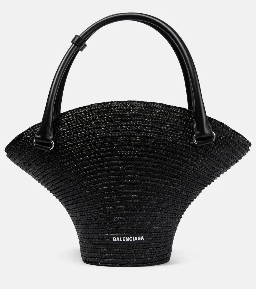 Balenciaga Beach Bag Medium raffia tote bag Cover