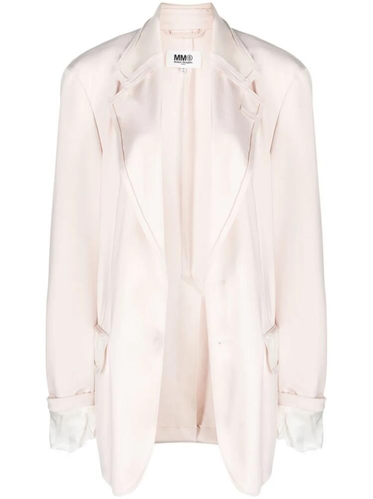 MM6 Maison Margiela long-sleeve single-breasted blazer - Neutrals Cover