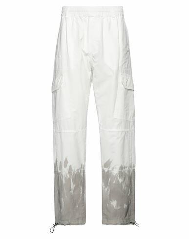 44 Label Group Man Pants White Polyester, Cotton Cover