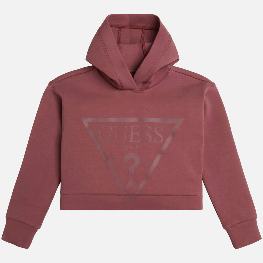 Guess Girls' Logo-Printed Cotton-Blend Hooded Sweatshirt Cover