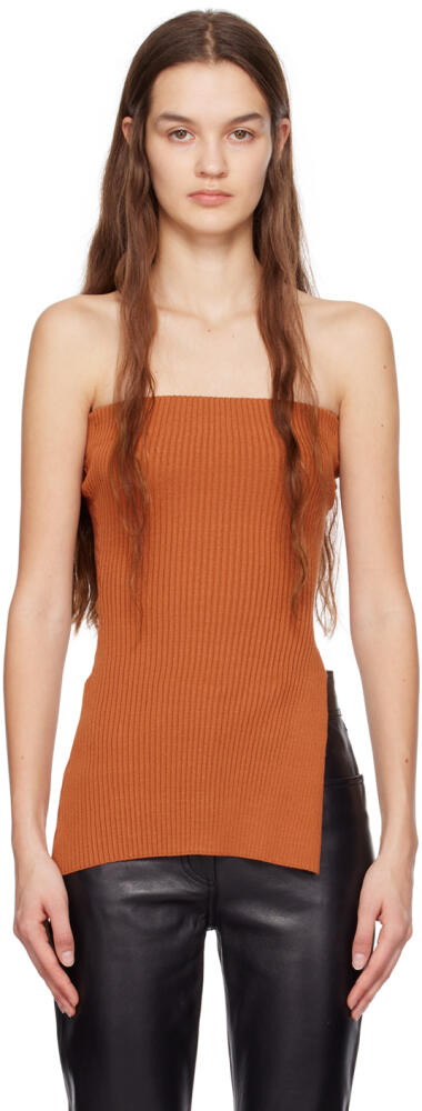 DRAE Orange Knit Tube Top Cover