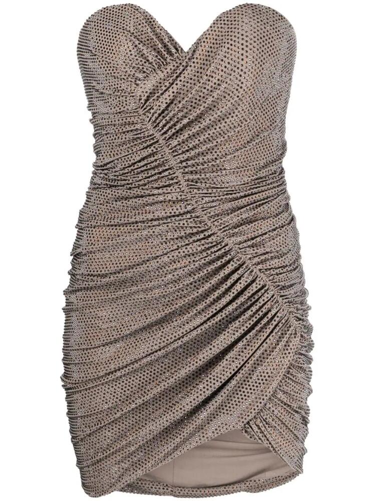 Alexandre Vauthier strass-embellished strapless minidress - Grey Cover