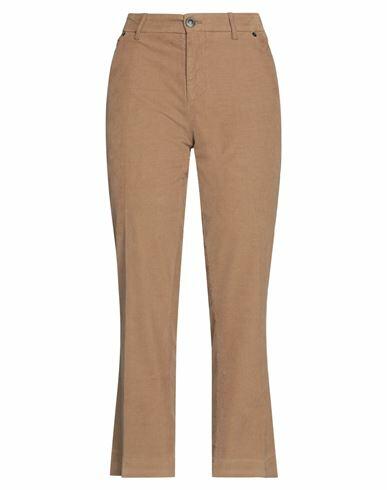 Berwich Woman Pants Camel Cotton, Elastane Cover