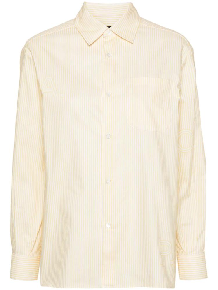 A.P.C. striped cotton shirt - Yellow Cover