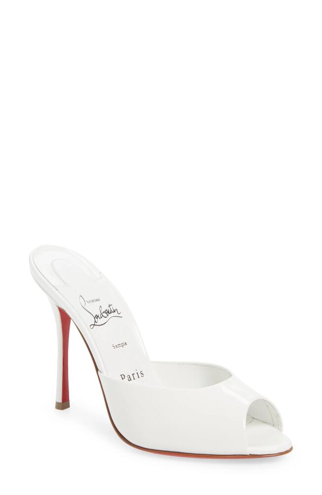 Christian Louboutin Me Dolly Peep Toe Slide Sandal in Bianco Cover