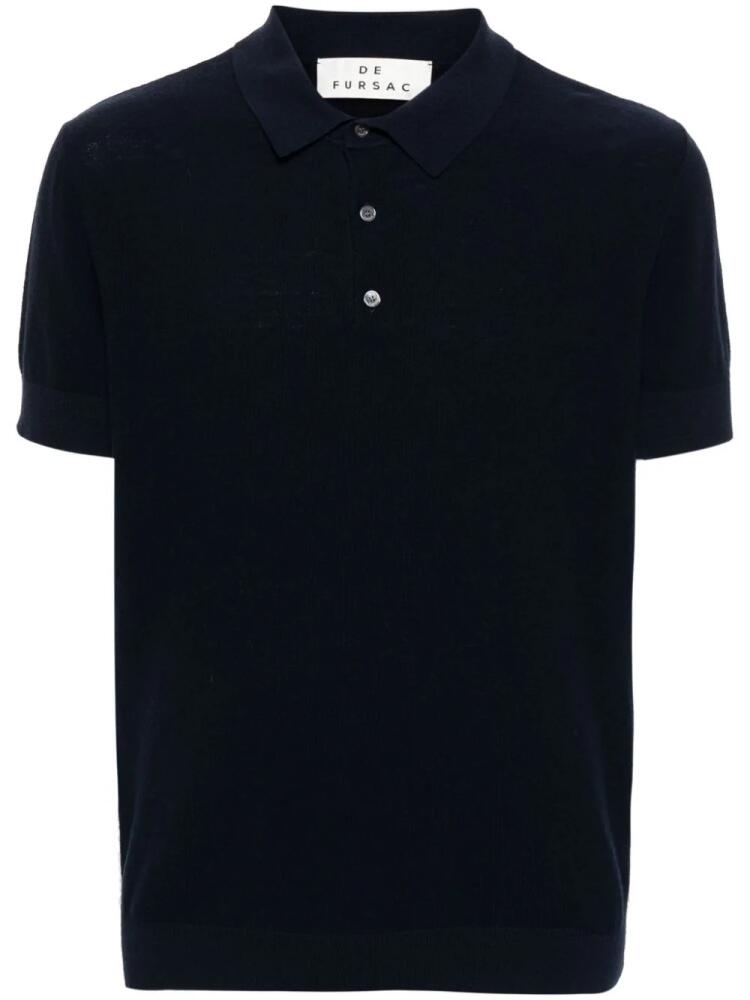 FURSAC cotton-cashmere blend polo shirt - Blue Cover