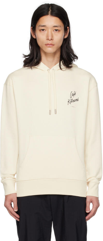 Maison Kitsuné Beige 'Café Kitsuné' Hoodie Cover