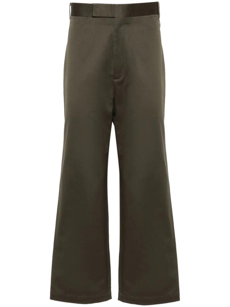 Thom Browne RWB-stripe straight-leg trousers - Green Cover