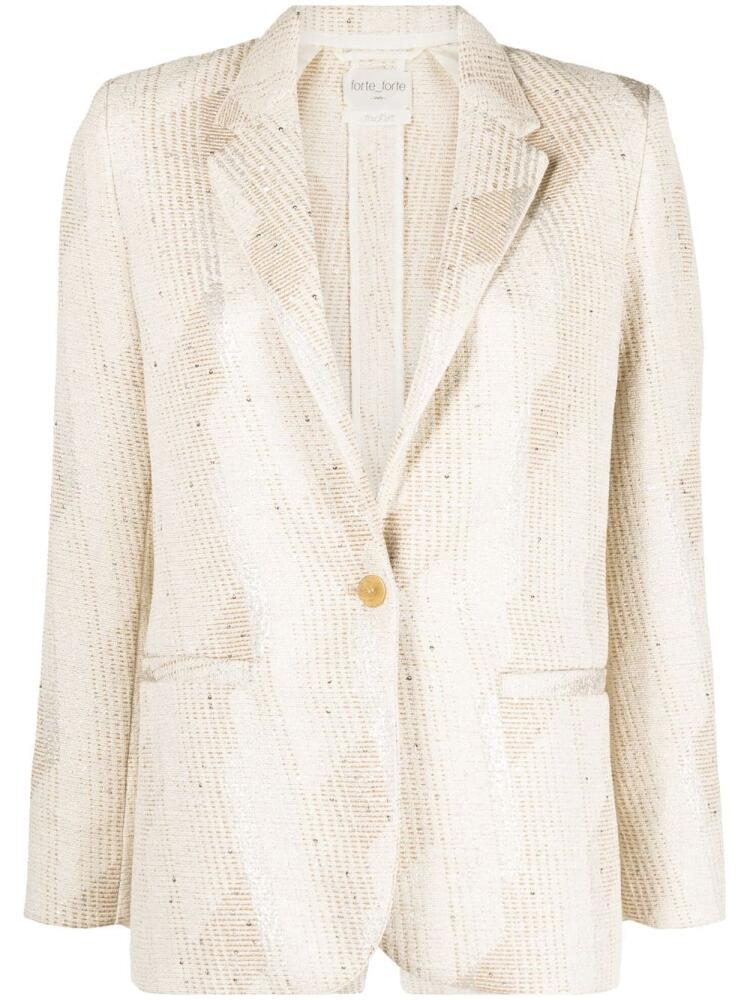 Forte Forte sequin-embellished blazer - Neutrals Cover