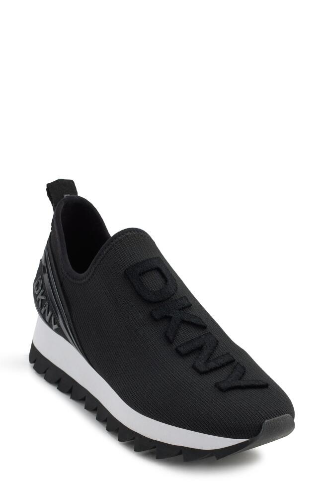 DKNY Abbi Knit Sneaker in Black Cover