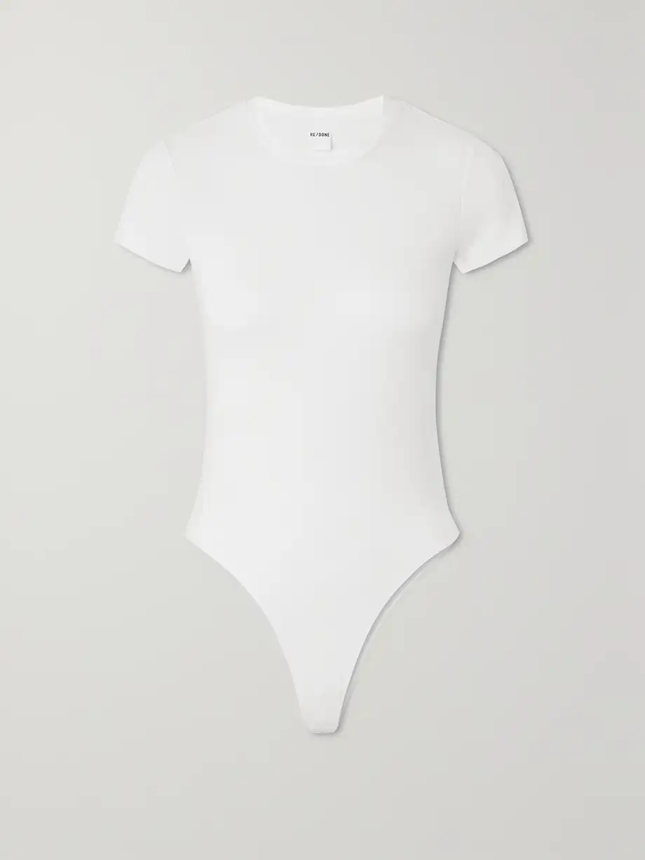 RE/DONE - Stretch-cotton Jersey Bodysuit - White Cover