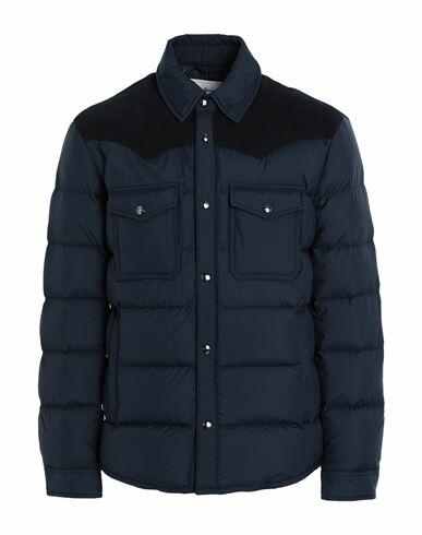 Woolrich Western Down Overshirt / Man Puffer Navy blue Polyester, Polyurethane Cover