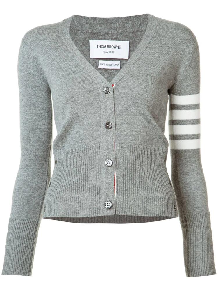 Thom Browne four stripe cardigan - Grey Cover