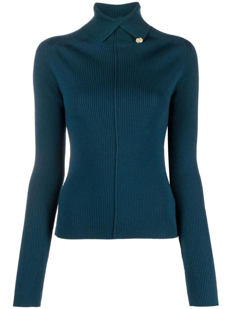 Lanvin embellished rollneck jumper - Blue Cover