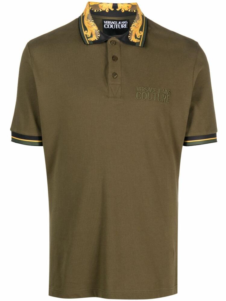 Versace Jeans Couture baroque-pattern polo shirt - Green Cover