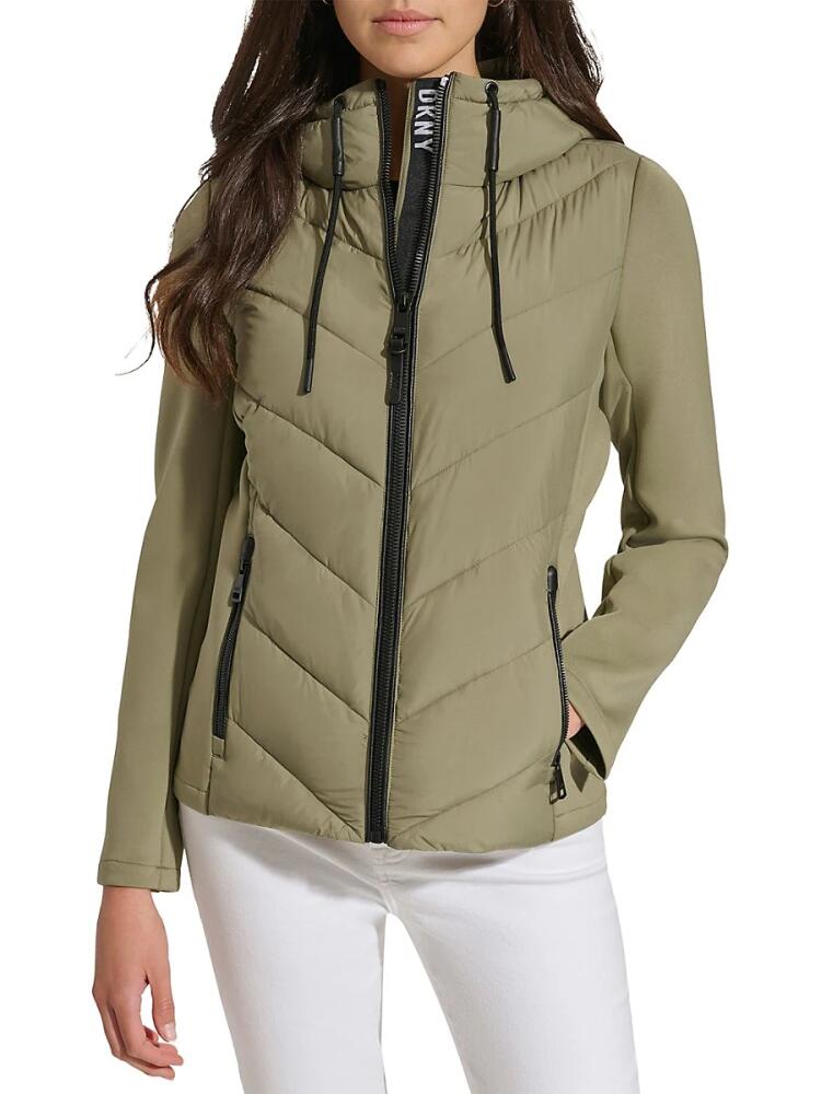 DKNY Women's Packable Puffer Jacket - Sage Cover