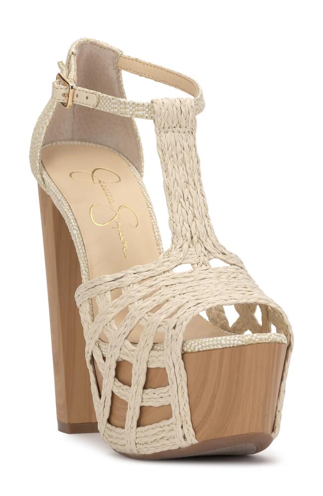 Jessica Simpson Delei Ankle Strap Platform Sandal in Off White Cover