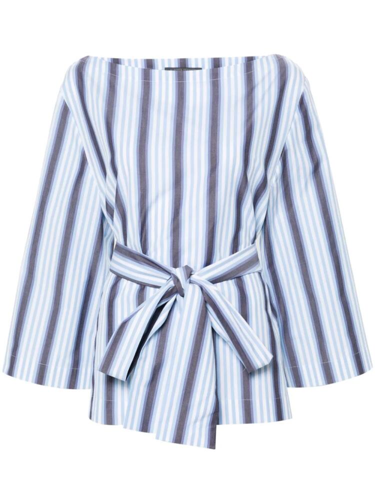 Alberta Ferretti striped belted blouse - Blue Cover